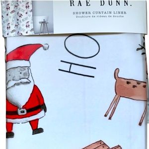 Rae Dunn Christmas Themed Shower Curtain O/S